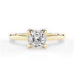 Gemma Cushion Cut Lab Grown Diamond 18Kt Yellow Gold Engagement Ring