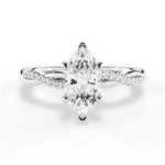 Charlotte Marquise Cut Lab Grown Diamond 14Kt White Gold Engagement Ring