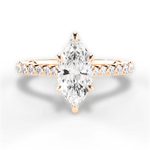 Dana Marquise Cut Lab Grown Diamond 18Kt Rose Gold Engagement Ring