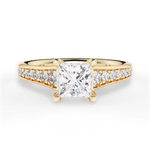 Leslie Princess Cut Lab Grown Diamond 18Kt Yellow Gold Engagement Ring