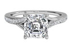 Elise Asscher Cut Lab Grown Diamond 14Kt White Gold Engagement Ring