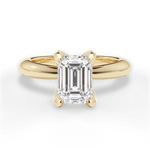 Elaine Emerald Cut Lab Grown Diamond 18Kt Yellow Gold Engagement Ring