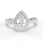Kim Pear Cut Lab Grown Diamond Platinum Engagement Ring