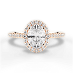 Joanne Oval Cut Lab Grown Diamond 18Kt Rose Gold Engagement Ring