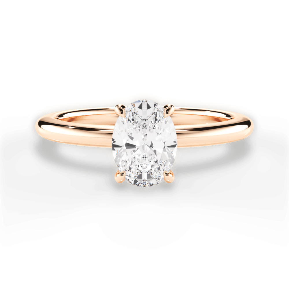 Allison Oval Cut Lab Grown Diamond 18Kt Rose Gold Engagement Ring