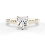 Giselle Heart Cut Lab Grown Diamond 18Kt Yellow Gold Engagement Ring