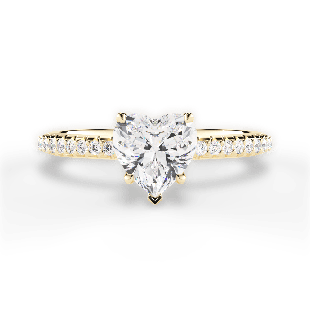 Giselle Heart Cut Lab Grown Diamond 18Kt Yellow Gold Engagement Ring