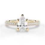Lisa Pear Cut Lab Grown Diamond 18Kt Yellow Gold Engagement Ring