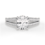Jessica Oval Cut Lab Grown Diamond Platinum Engagement Ring