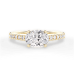 Diane Oval Cut Lab Grown Diamond 18Kt Yellow Gold Engagement Ring