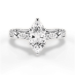 Gabriela Marquise Cut Lab Grown Diamond Platinum Engagement Ring