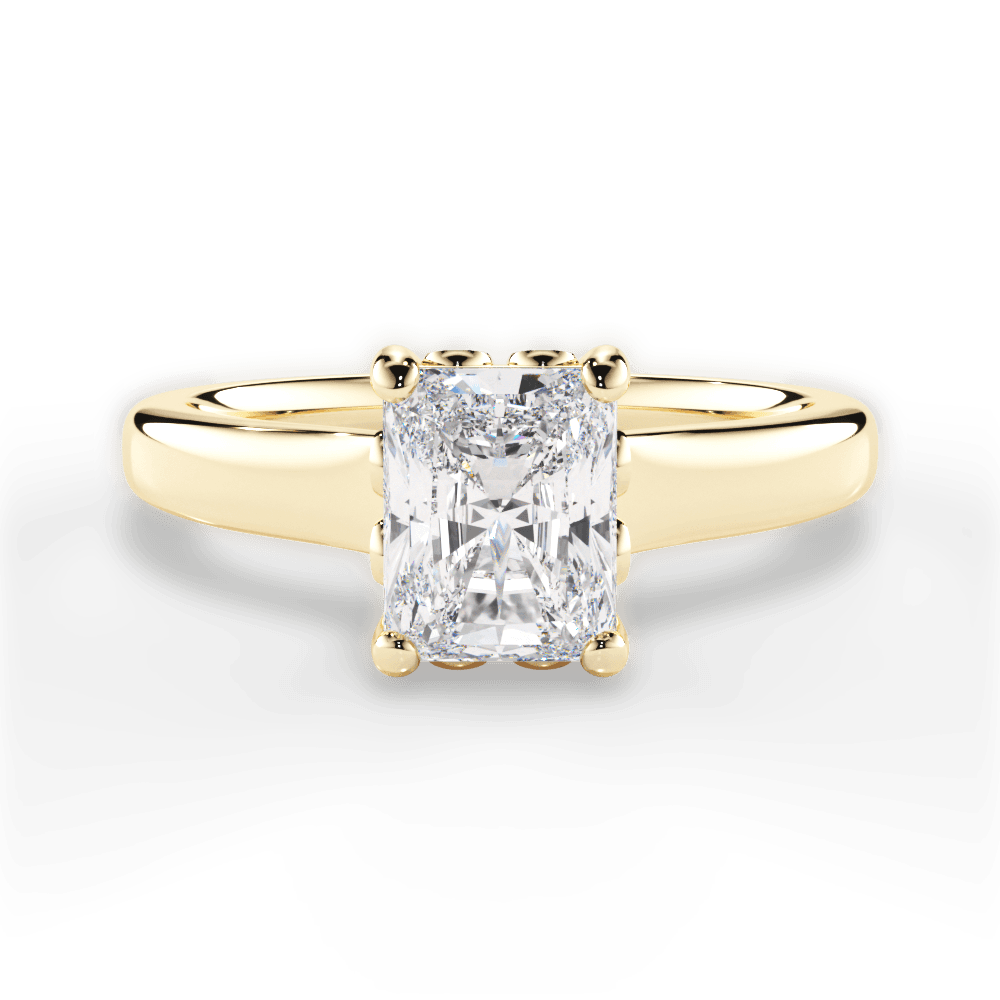 Carol Radiant Cut Lab Grown Diamond 18Kt Yellow Gold Engagement Ring