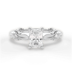 Claire Radiant Cut Lab Grown Diamond 14Kt White Gold Engagement Ring