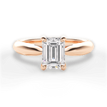 Dolores Emerald Cut Lab Grown Diamond 18Kt Rose Gold Engagement Ring