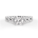 Justine Cushion Cut Lab Grown Diamond Platinum Engagement Ring