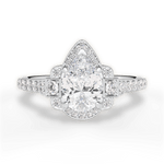 Joyce Pear Cut Lab Grown Diamond Platinum Engagement Ring