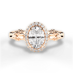 Erica Oval Cut Lab Grown Diamond 18Kt Rose Gold Engagement Ring