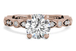 Eva Round Cut Lab Grown Diamond 18Kt Rose Gold Engagement Ring