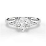 Isabel Heart Cut Lab Grown Diamond 18Kt White Gold Engagement Ring