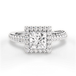Kim Princess Cut Lab Grown Diamond 18Kt White Gold Engagement Ring