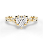 Geraldine Heart Cut Lab Grown Diamond 18Kt Yellow Gold Engagement Ring