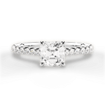 Dana Asscher Cut Lab Grown Diamond 18Kt White Gold Engagement Ring