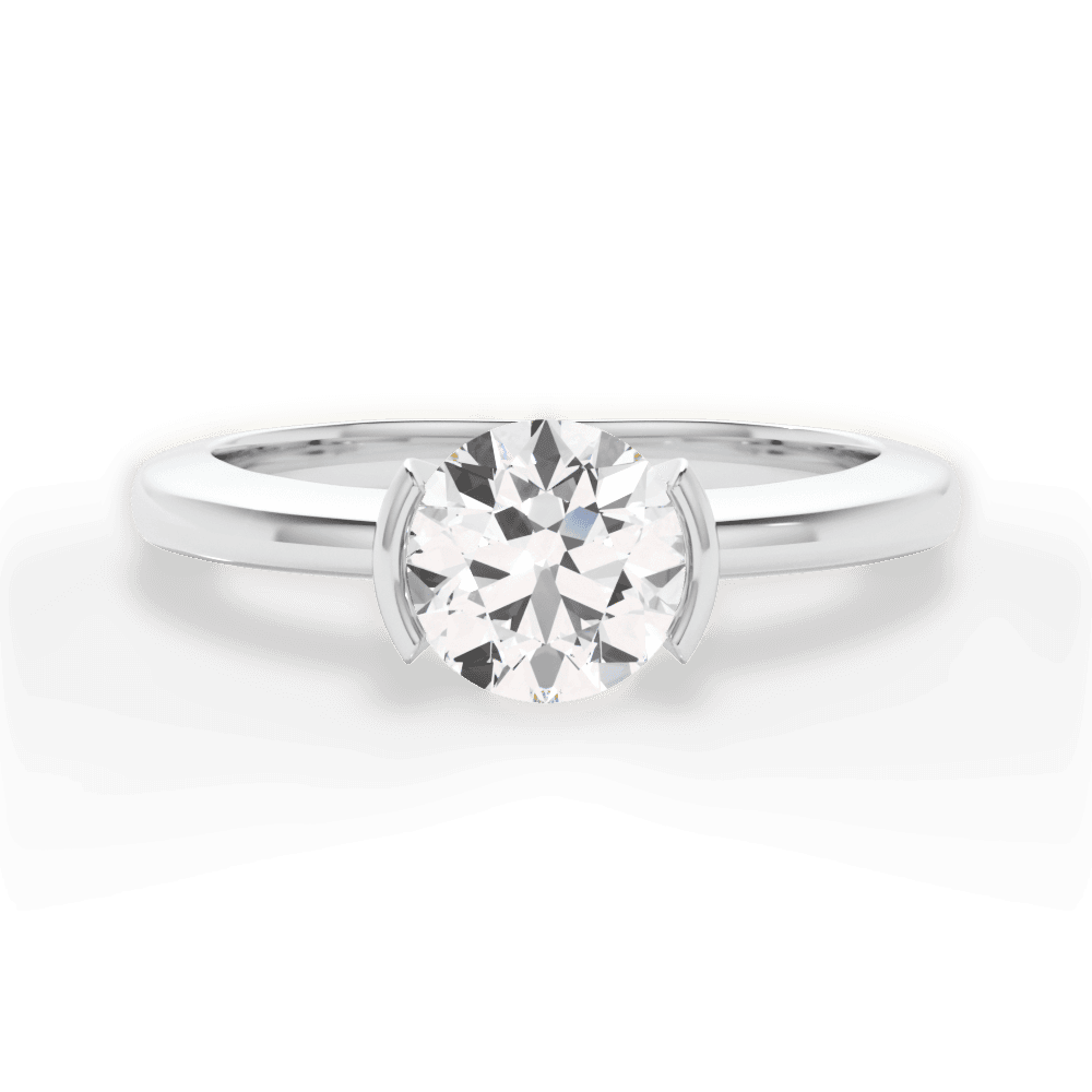 Bridget Heart Cut Lab Grown Diamond Platinum Engagement Ring