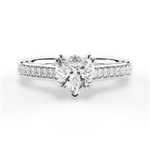 Deborah Heart Cut Lab Grown Diamond 14Kt White Gold Engagement Ring