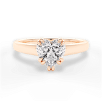 Courtney Heart Cut Lab Grown Diamond 18Kt Rose Gold Engagement Ring