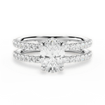 Christie Oval Cut Lab Grown Diamond Platinum Engagement Ring