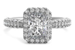 Lucy Radiant Cut Lab Grown Diamond 18Kt White Gold Engagement Ring