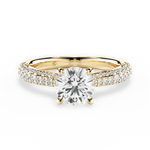 Kira Round Cut Lab Grown Diamond 18Kt Yellow Gold Engagement Ring