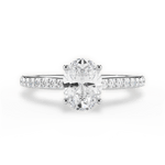 Joan Oval Cut Lab Grown Diamond Platinum Engagement Ring