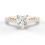 Dana Heart Cut Lab Grown Diamond 18Kt Rose Gold Engagement Ring