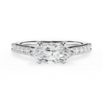 Diane Marquise Cut Lab Grown Diamond 14Kt White Gold Engagement Ring