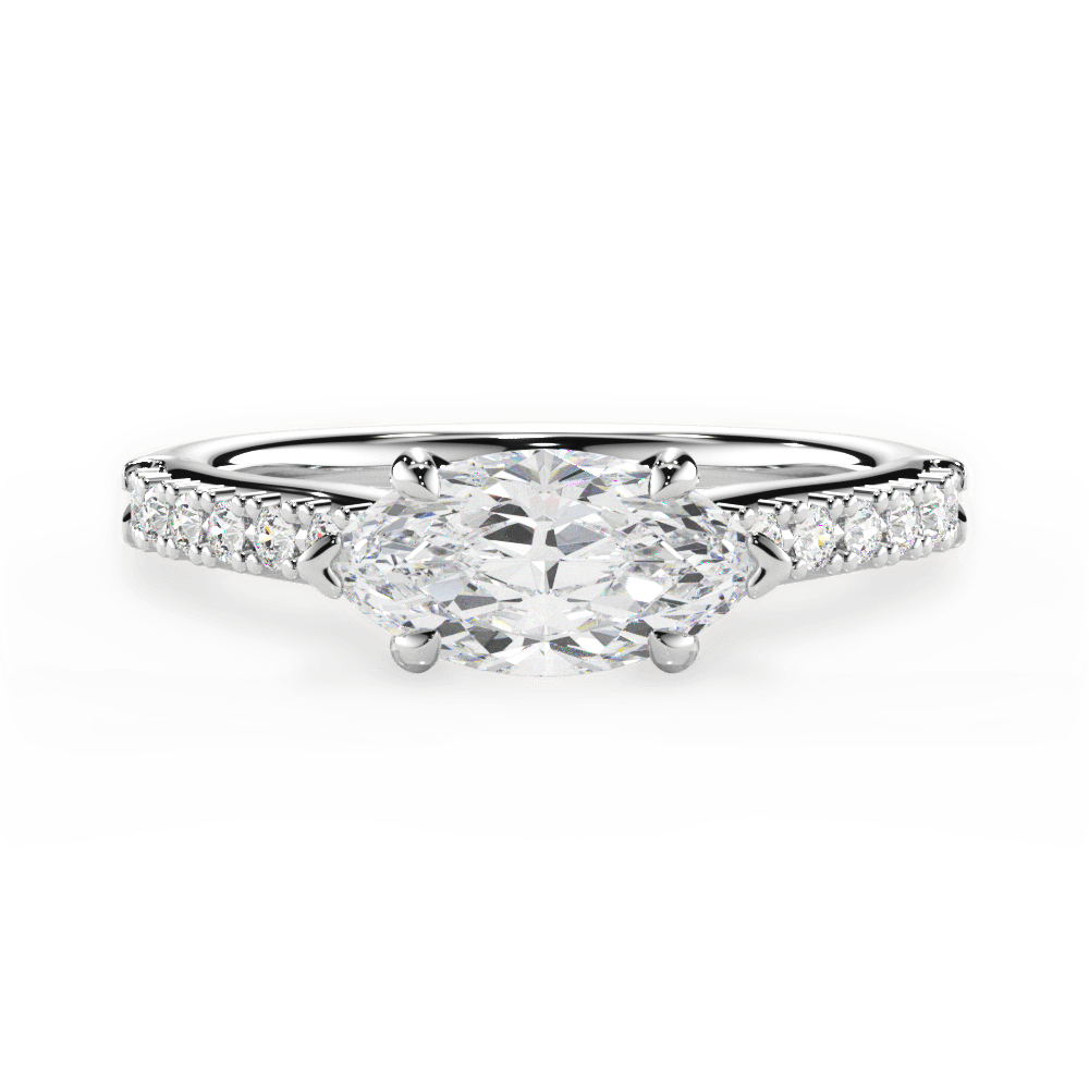 Diane Marquise Cut Lab Grown Diamond Platinum Engagement Ring