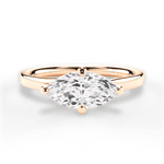 Ashley Marquise Cut Lab Grown Diamond 18Kt Rose Gold Engagement Ring