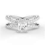 Lauren Radiant Cut Lab Grown Diamond 14Kt White Gold Engagement Ring