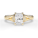 Isabel Radiant Cut Lab Grown Diamond 18Kt Yellow Gold Engagement Ring