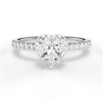 Isabella Heart Cut Lab Grown Diamond 14Kt White Gold Engagement Ring