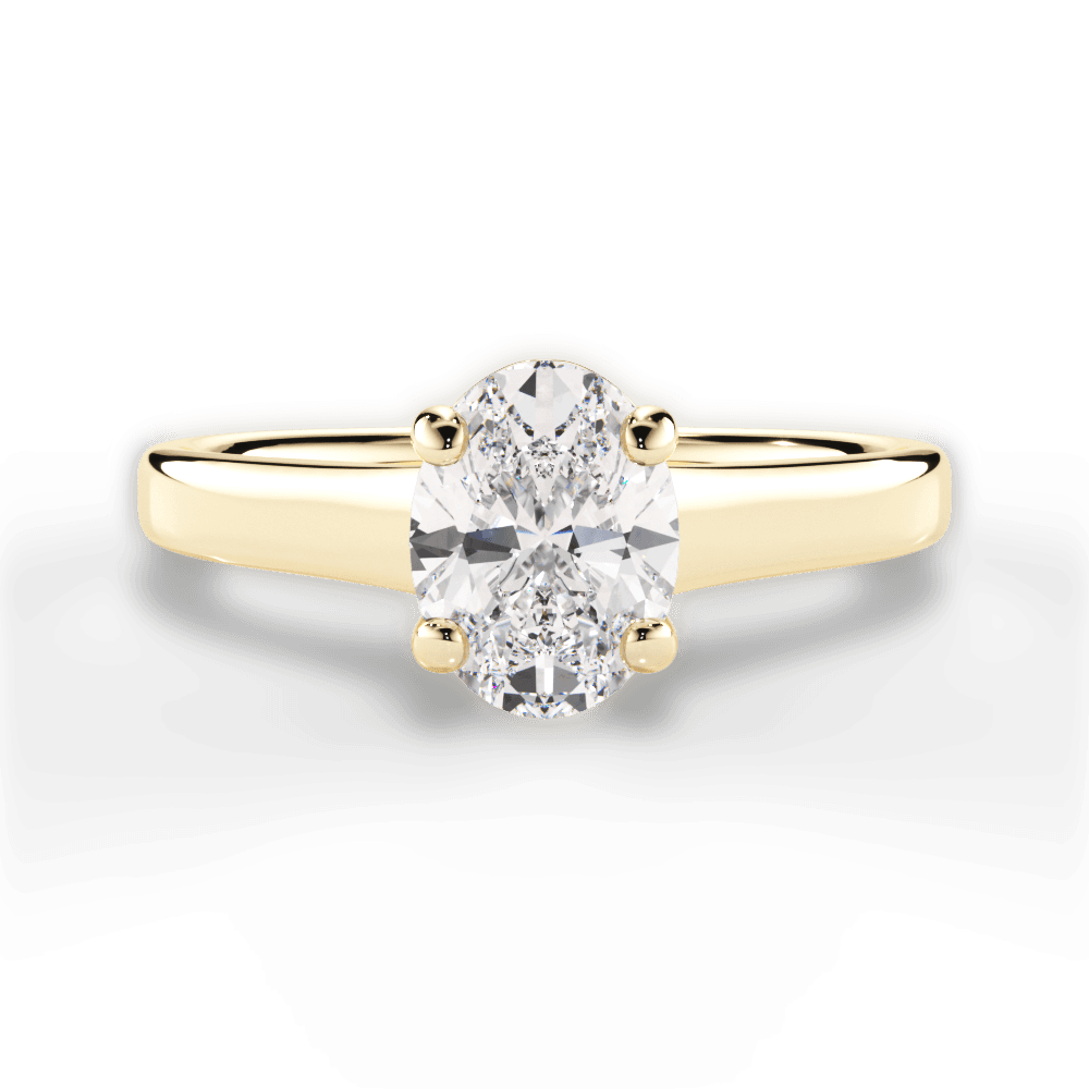 Ariana Oval Cut Lab Grown Diamond 18Kt Yellow Gold Engagement Ring