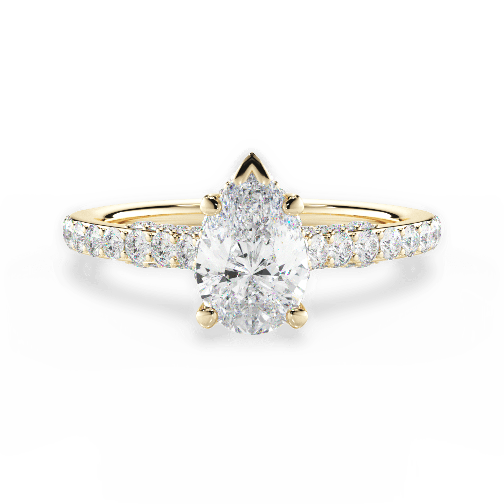 Laura Pear Cut Lab Grown Diamond 18Kt Yellow Gold Engagement Ring