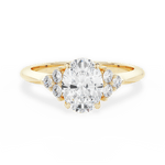 Celeste Oval Cut Lab Grown Diamond 18Kt Yellow Gold Engagement Ring