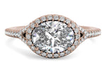 Kate Oval Cut Lab Grown Diamond 18Kt Rose Gold Engagement Ring