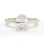 Isabella Oval Cut Lab Grown Diamond 18Kt Yellow Gold Engagement Ring