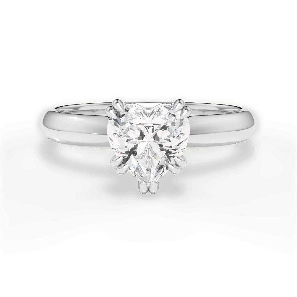 Anastasia Heart Cut Lab Grown Diamond 14Kt White Gold Engagement Ring