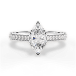 Deborah Marquise Cut Lab Grown Diamond 18Kt White Gold Engagement Ring