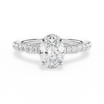 Laura Oval Cut Lab Grown Diamond 14Kt White Gold Engagement Ring