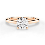 Allison Round Cut Lab Grown Diamond 18Kt Rose Gold Engagement Ring
