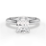 Elaine Oval Cut Lab Grown Diamond 14Kt White Gold Engagement Ring